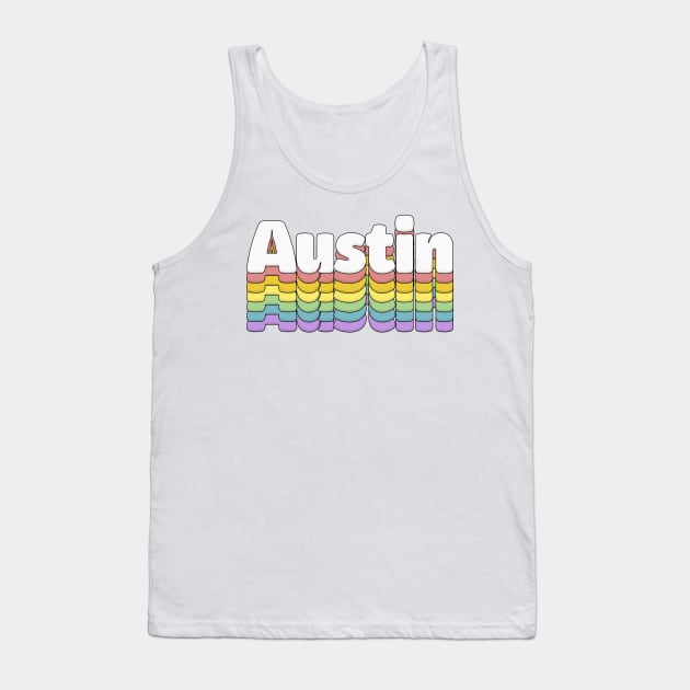 Austin, Texas //// Retro Typography Design Tank Top by DankFutura